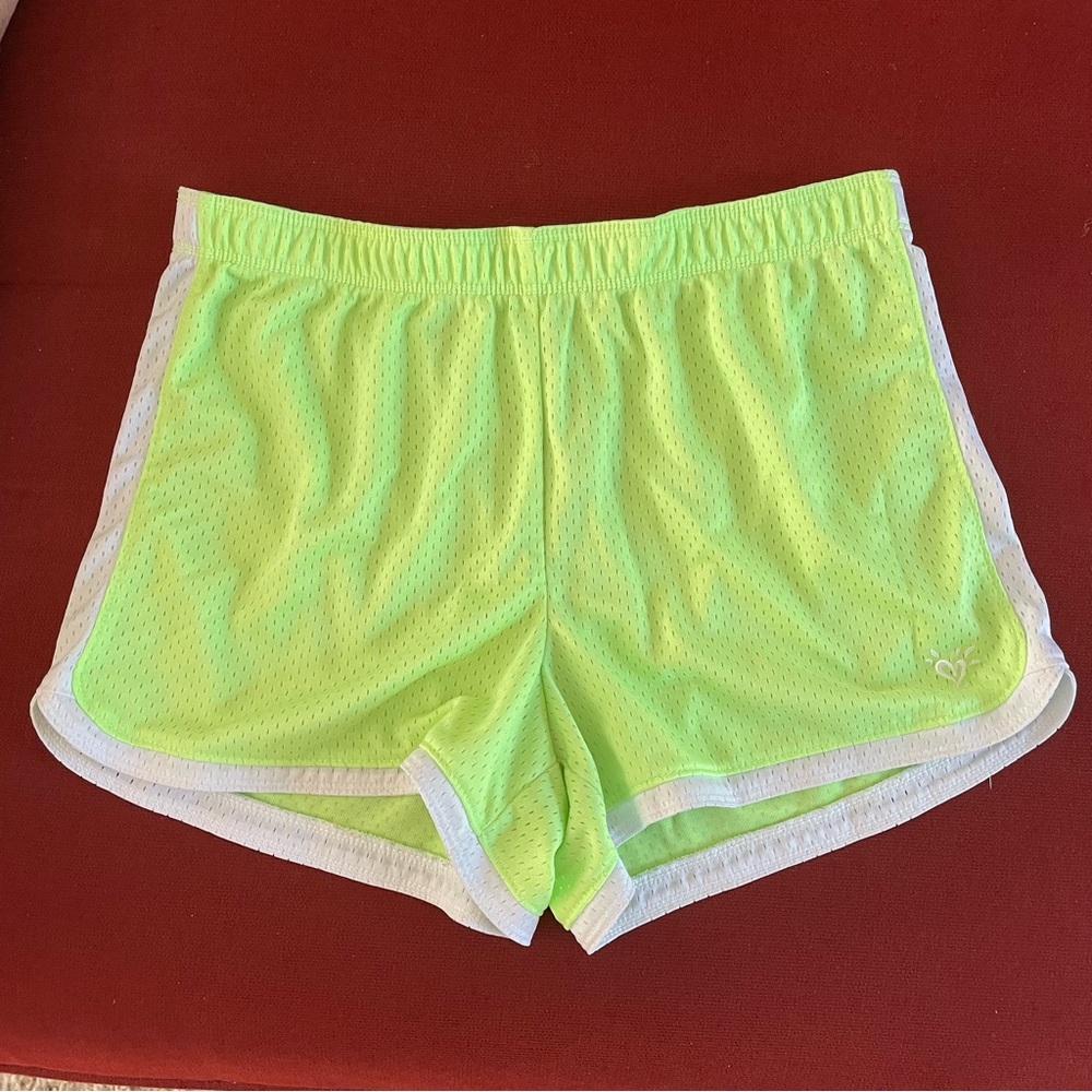 Acid Lime Green Justice Athletic Mesh Shorts